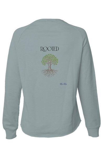 Womens Lightweight Wash Sweatshirt Rooted
