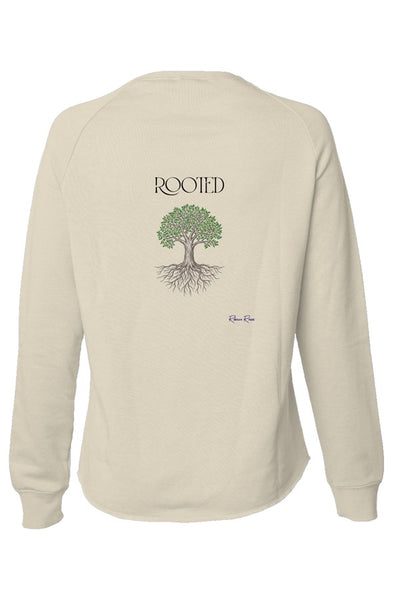 Womens Lightweight Wash Sweatshirt Rooted