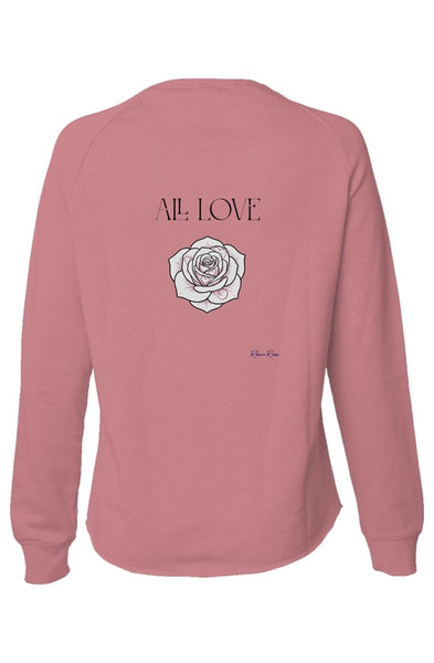 Womens Lightweight Wash Sweatshirt All Love