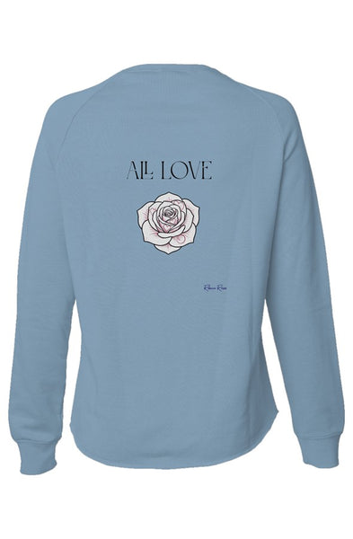 Womens Lightweight Wash Sweatshirt All Love