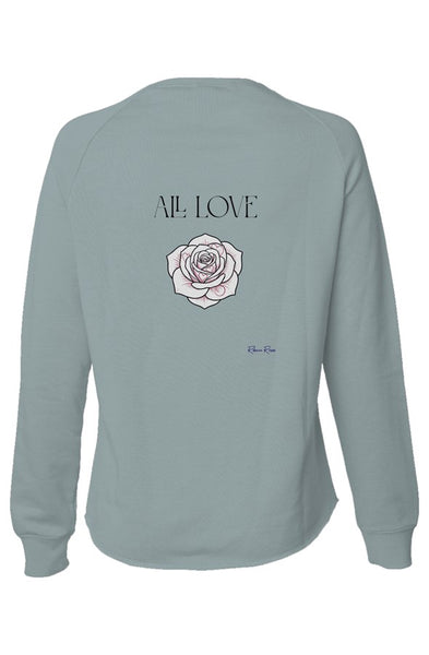 Womens Lightweight Wash Sweatshirt All Love