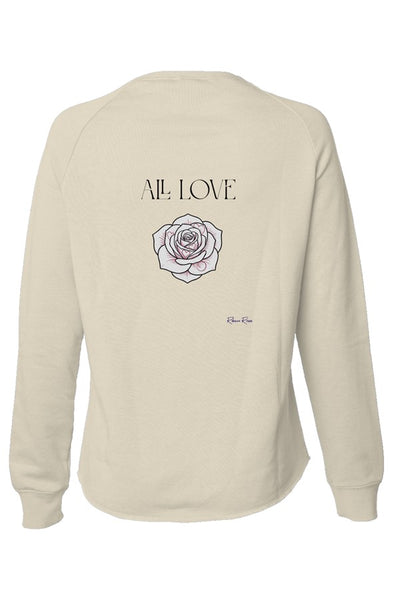 Womens Lightweight Wash Sweatshirt All Love