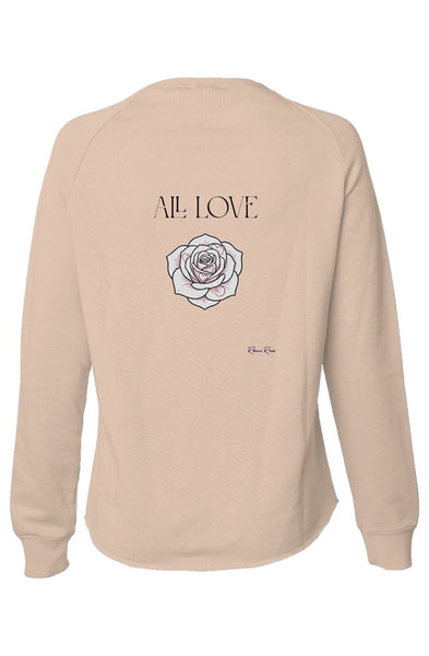 Womens Lightweight Wash Sweatshirt All Love