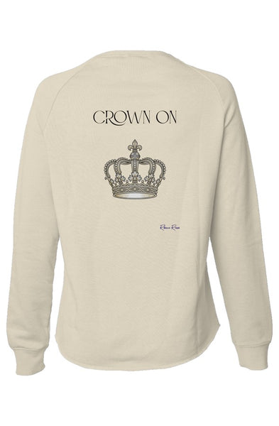 Womens Lightweight Wash Sweatshirt Crown On