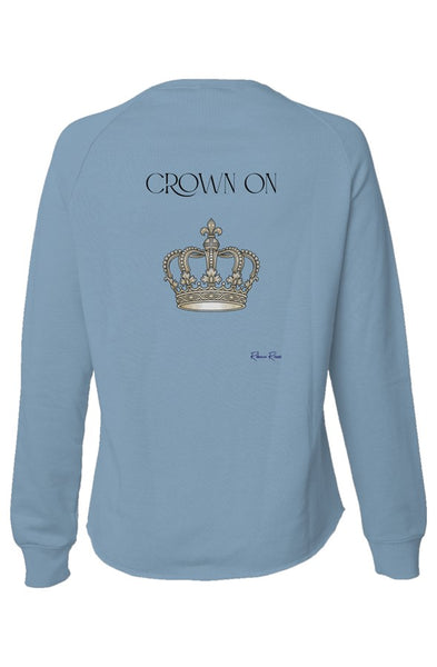 Womens Lightweight Wash Sweatshirt Crown On