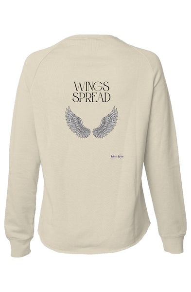 Womens Lightweight Wash Sweatshirt Wings Spread