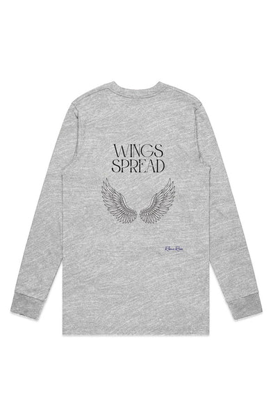 Mens Base l s Tee Wings Spread
