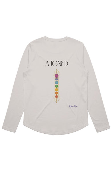 Womens Maple Curve LS Tee Aligned