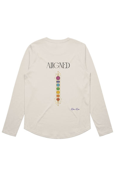 Womens Maple Curve LS Tee Aligned