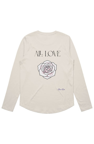 Womens Maple Curve LS Tee All Love