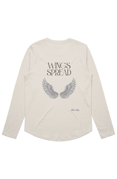 Womens Maple Curve LS Tee Wings Spread