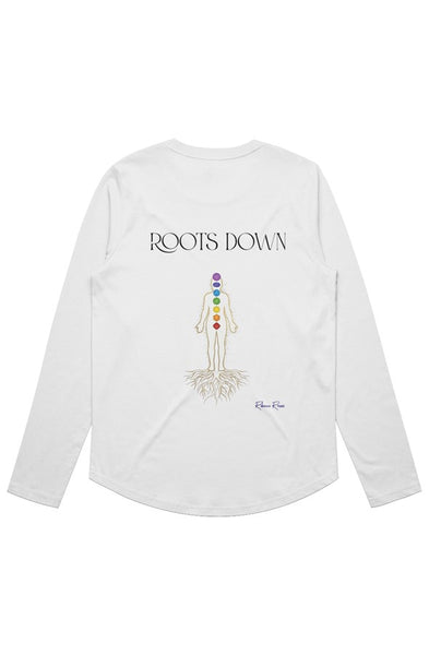 Womens Maple Curve LS Tee Roots Down
