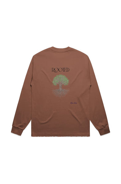 MENS HEAVY L S TEE Rooted