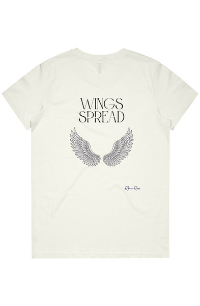 Womens Maple Organic Tee Wings Spread