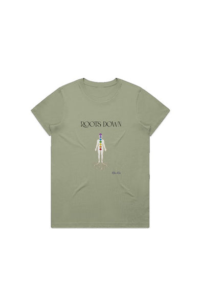 Maple Tee Roots Down Front Graphic 
