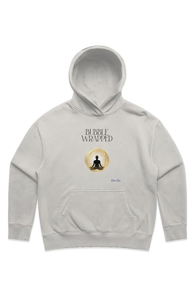 Wo 39 s Relax Faded Hood Bubble Wrapped Front Graphic