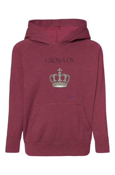 Blend Raglan Hooded Sweatshirt Crown On Front Graphic