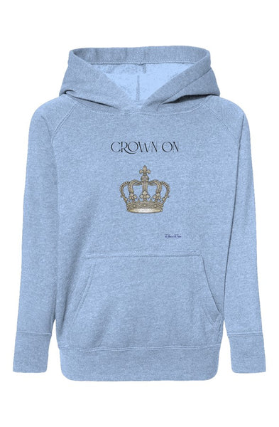 Blend Raglan Hooded Sweatshirt Crown On Front Graphic