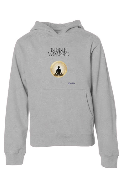Youth Midweight Hooded Sweatshirt Bubble Wrapped Front Design