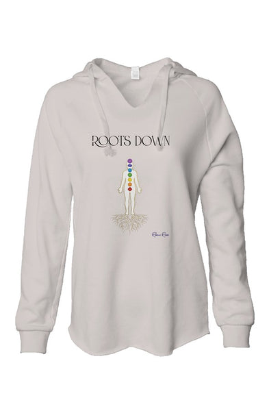 Womens Lightweight Wash Hooded Sweatshirt Roots Down Front Graphic