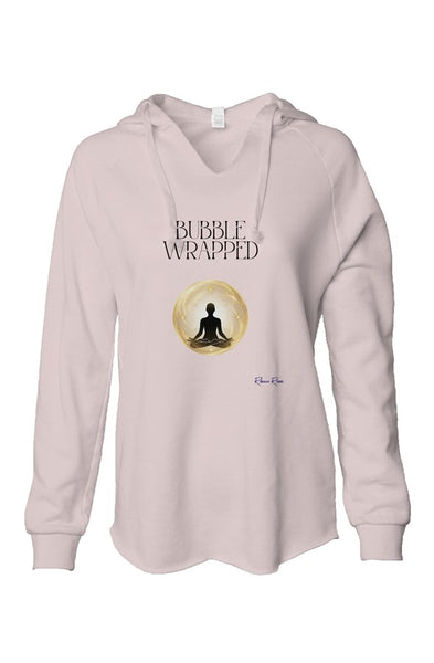 Womens Lightweight Wash Hooded Sweatshirt Bubble Wrapped Front Graphic