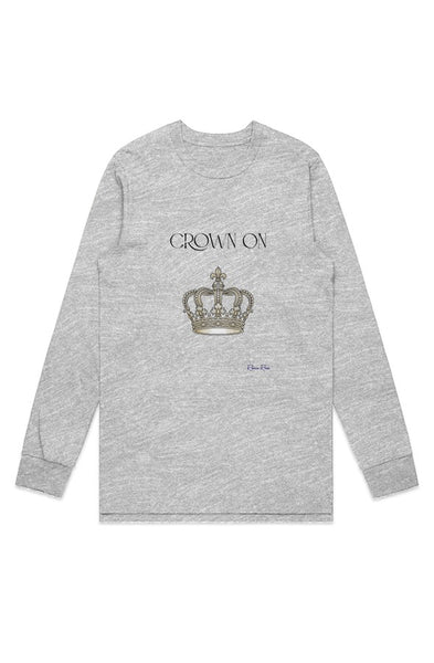 Mens Base l s Tee Crown On Front Graphic