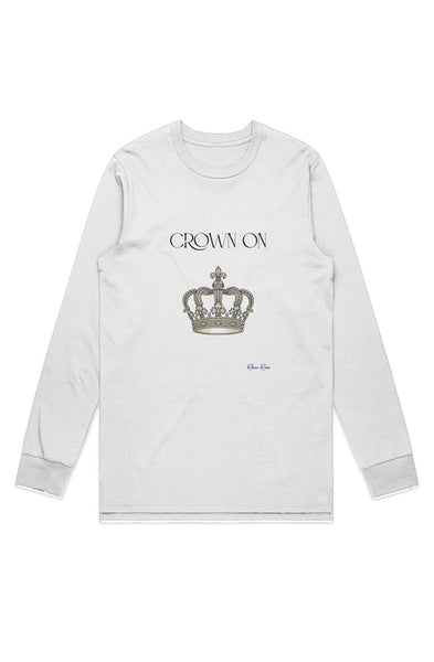 Mens Base l s Tee Crown On Front Graphic