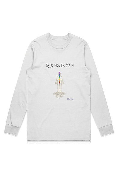 Mens Base l s Tee Roots Down Front Graphic