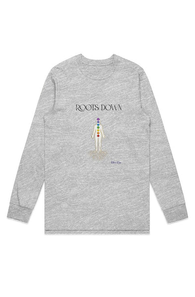 Mens Base l s Tee Roots Down Front Graphic