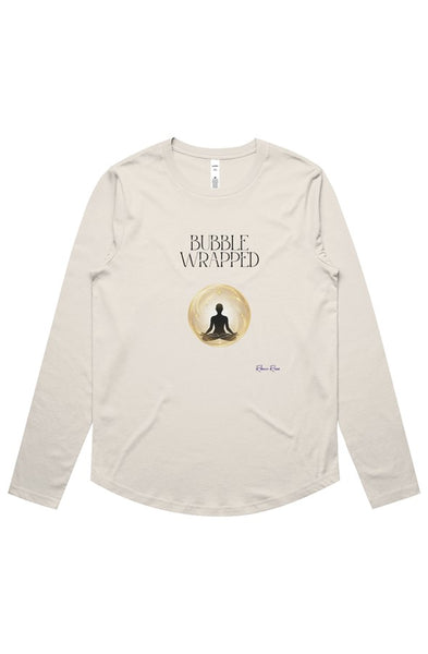 Womens Maple Curve LS Tee Bubble Wrapped Front Graphic