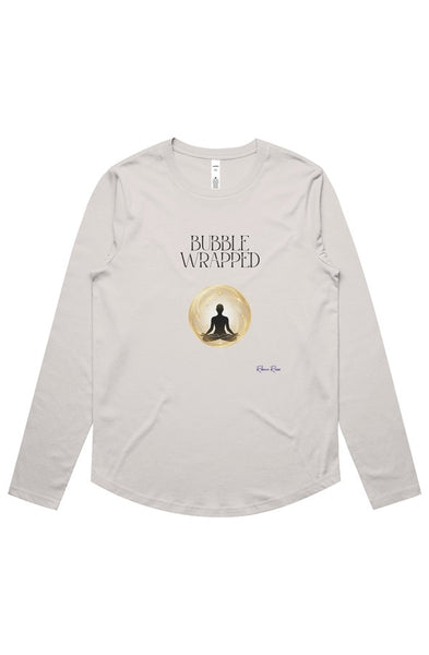 Womens Maple Curve LS Tee Bubble Wrapped Front Graphic
