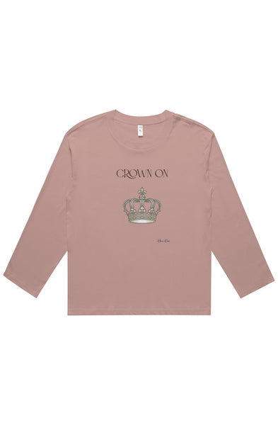 wo 39 s martina long sleeve tee Crown On Front Graphic