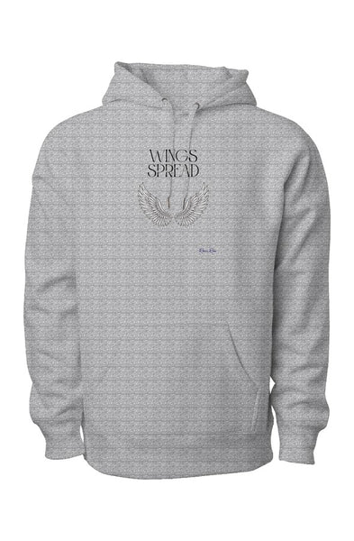 Legend Premium Heavyweight Cross Grain Hoodie Wings Spread Front Graphic