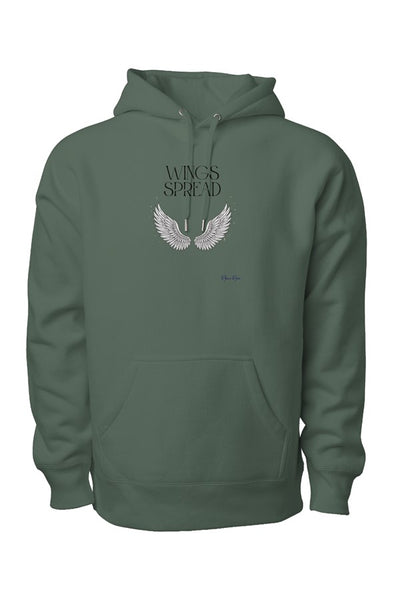 Legend Premium Heavyweight Cross Grain Hoodie Wings Spread Front Graphic