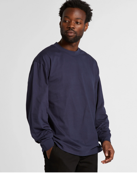 Men's Heavyweight Long-Sleeve Tee - Bubble Wrapped (Front Graphic)